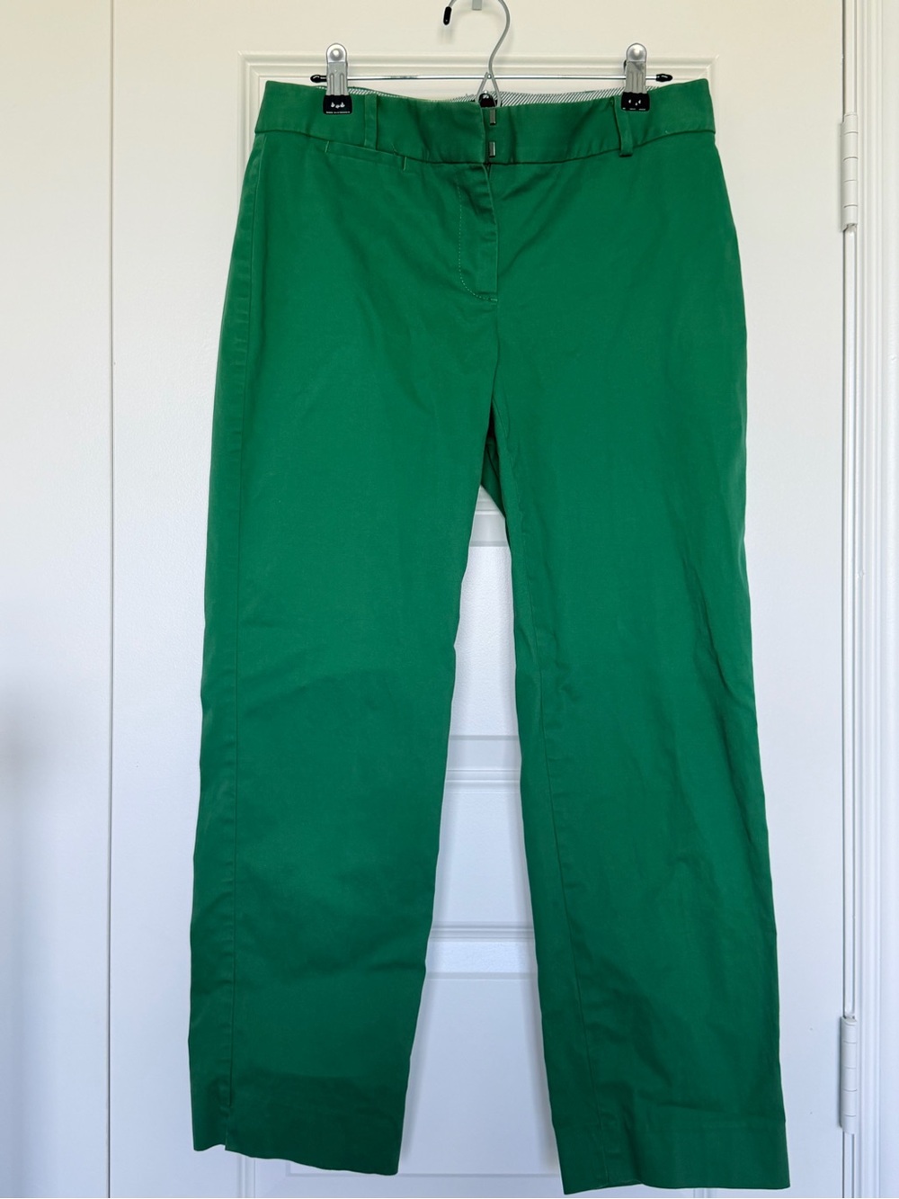 Talbots Women's Size 6 Green Cotton Capri Stretch, Button Pockets